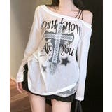 ワンショルシアークロストップス ロゴプリント ロンT | Riff | 詳細画像10 