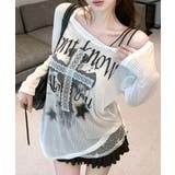 ワンショルシアークロストップス ロゴプリント ロンT | Riff | 詳細画像6 