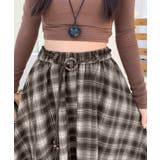 アシンメトリーチェック柄ロングスカート アシンメトリースカート フレアスカート | Riff | 詳細画像16