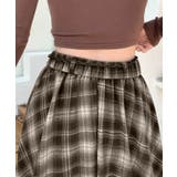 アシンメトリーチェック柄ロングスカート アシンメトリースカート フレアスカート | Riff | 詳細画像17