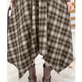 アシンメトリーチェック柄ロングスカート アシンメトリースカート フレアスカート | Riff | 詳細画像18