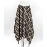 アシンメトリーチェック柄ロングスカート アシンメトリースカート フレアスカート | Riff | 詳細画像32