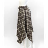アシンメトリーチェック柄ロングスカート アシンメトリースカート フレアスカート | Riff | 詳細画像33