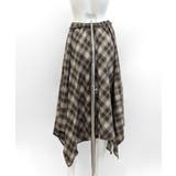 アシンメトリーチェック柄ロングスカート アシンメトリースカート フレアスカート | Riff | 詳細画像34