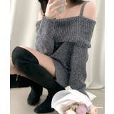 オフショルニットミニワンピース オフショルダー セーター | Riff | 詳細画像10 