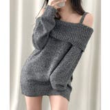 オフショルニットミニワンピース オフショルダー セーター | Riff | 詳細画像13 