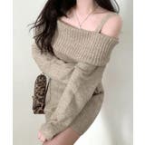 オフショルニットミニワンピース オフショルダー セーター | Riff | 詳細画像16 