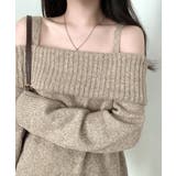 オフショルニットミニワンピース オフショルダー セーター | Riff | 詳細画像18 