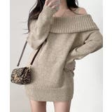 オフショルニットミニワンピース オフショルダー セーター | Riff | 詳細画像25 