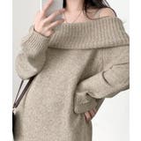 オフショルニットミニワンピース オフショルダー セーター | Riff | 詳細画像26 