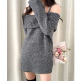 オフショルニットミニワンピース オフショルダー セーター | Riff | 詳細画像4 