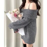 オフショルニットミニワンピース オフショルダー セーター | Riff | 詳細画像6 