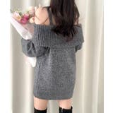 オフショルニットミニワンピース オフショルダー セーター | Riff | 詳細画像8 