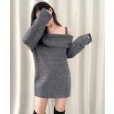 オフショルニットミニワンピース オフショルダー セーター | Riff | 詳細画像9 