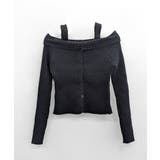 オフショル前ボタンニット オフショルダー 指穴開きニット | Riff | 詳細画像28 