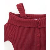 オフショル前ボタンニット オフショルダー 指穴開きニット | Riff | 詳細画像32 