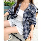 ネイビー | チェックシャツ 羽織り ゆるシャツ | Riff