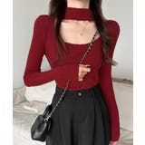 ハイネックデコルテ開きリブニット リブ編み セーター | Riff | 詳細画像11