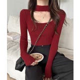 ハイネックデコルテ開きリブニット リブ編み セーター | Riff | 詳細画像12