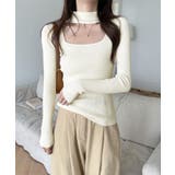 ハイネックデコルテ開きリブニット リブ編み セーター | Riff | 詳細画像17