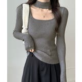 ハイネックデコルテ開きリブニット リブ編み セーター | Riff | 詳細画像25