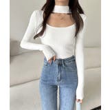 ハイネックデコルテ開きリブニット リブ編み セーター | Riff | 詳細画像4