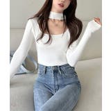 ハイネックデコルテ開きリブニット リブ編み セーター | Riff | 詳細画像5