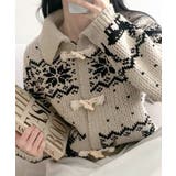 ノルディック柄ダッフルカーディガン ニットカーディガン セーター | Riff | 詳細画像10