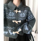 ノルディック柄ダッフルカーディガン ニットカーディガン セーター | Riff | 詳細画像12