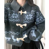 ノルディック柄ダッフルカーディガン ニットカーディガン セーター | Riff | 詳細画像16