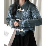 ノルディック柄ダッフルカーディガン ニットカーディガン セーター | Riff | 詳細画像17