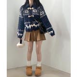 ノルディック柄ダッフルカーディガン ニットカーディガン セーター | Riff | 詳細画像27