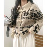 ノルディック柄ダッフルカーディガン ニットカーディガン セーター | Riff | 詳細画像4