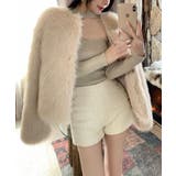 ファーショートコート フェイクファー もこもこ | Riff | 詳細画像21