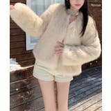 ファーショートコート フェイクファー もこもこ | Riff | 詳細画像22