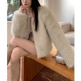 ファーショートコート フェイクファー もこもこ | Riff | 詳細画像24