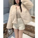 ファーショートコート フェイクファー もこもこ | Riff | 詳細画像25