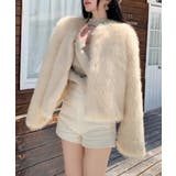 ファーショートコート フェイクファー もこもこ | Riff | 詳細画像26