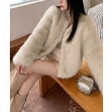 ファーショートコート フェイクファー もこもこ | Riff | 詳細画像28