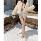 ファーショートコート フェイクファー もこもこ | Riff | 詳細画像30