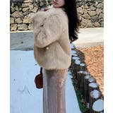 ファーショートコート フェイクファー もこもこ | Riff | 詳細画像35
