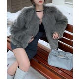 ファーショートコート フェイクファー もこもこ | Riff | 詳細画像49