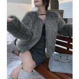 ファーショートコート フェイクファー もこもこ | Riff | 詳細画像50