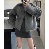 ファーショートコート フェイクファー もこもこ | Riff | 詳細画像52