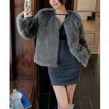 ファーショートコート フェイクファー もこもこ | Riff | 詳細画像53