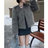 ファーショートコート フェイクファー もこもこ | Riff | 詳細画像55