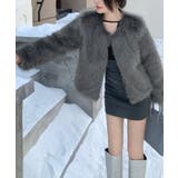 ファーショートコート フェイクファー もこもこ | Riff | 詳細画像58