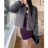 ファーショートコート フェイクファー もこもこ | Riff | 詳細画像6