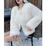 ファーショートコート フェイクファー もこもこ | Riff | 詳細画像60