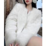 ファーショートコート フェイクファー もこもこ | Riff | 詳細画像62